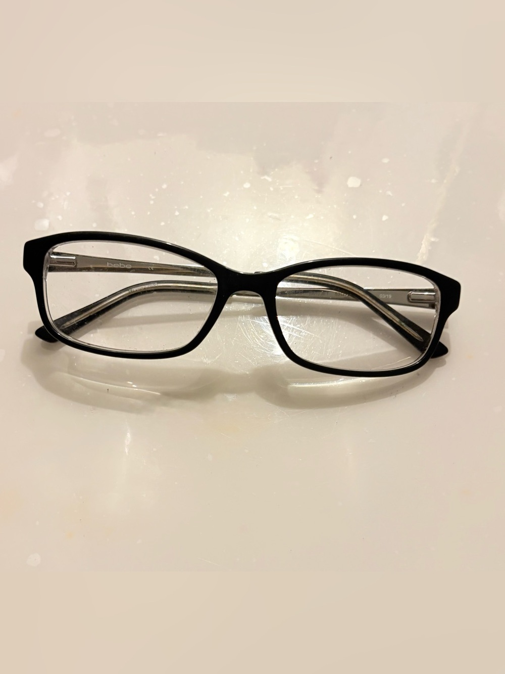 bebe Black Women's Oval Rectangle Eyeglass Frames BB5122 (Color Code 001 JET)